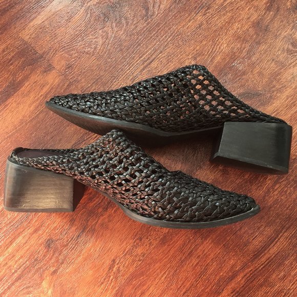Sol Sana Parker black woven leather mules - Picture 3 of 9